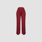Fitted Cotton Culottes | Maroon